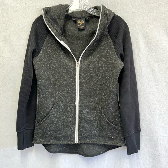 Wooly Bully Wear Colorado black fleece zip up hooded jacket size medium - Picture 2 of 16